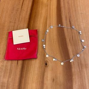 Me&Ro Sterling Silver Multi Hammered Discs on Chain Necklace